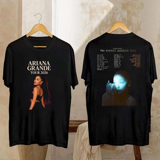 Discover Ariana Tour 2026 Shirt, Eternal Sunshine Tour Tee, Vintage Concert T Shirt, Pop Singer Graphic Tee, Unisex Music Shirt, Fast Shipping