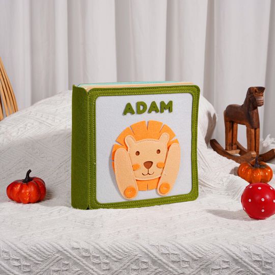 Personalized Easter gifts for baby, Handmade Montessori Busy Book, felt quiet book, Felt Storybook for Kids, Baptism Present, Busy book