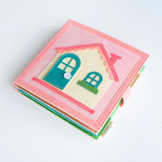 Dollhouse Quiet Book  Handmade Montessori Activity Book, Toddler Busy Boook, Dollhouse, Busy Book