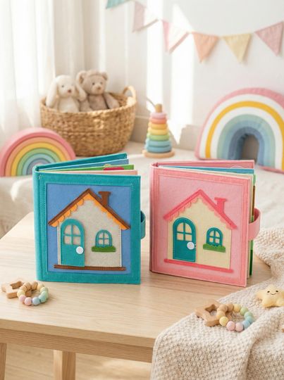 Quiet Book For Toddlers, Montessori Learning Toy, Baby Gift, Felt Busy Book For Toddler, Montessori Activity Book