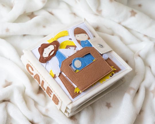 Personalized Baby Quiet Book, Bible Busy Book for Toddlers, Christian Soft Book, Baby Sensory Book