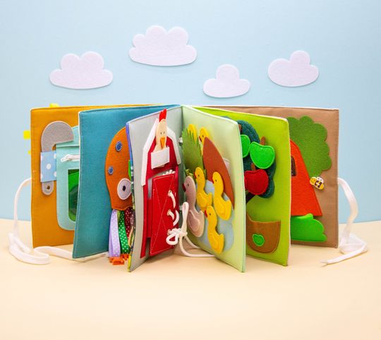 Personalized Felt Quiet Book for Toddlers: Interactive Sensory Toy