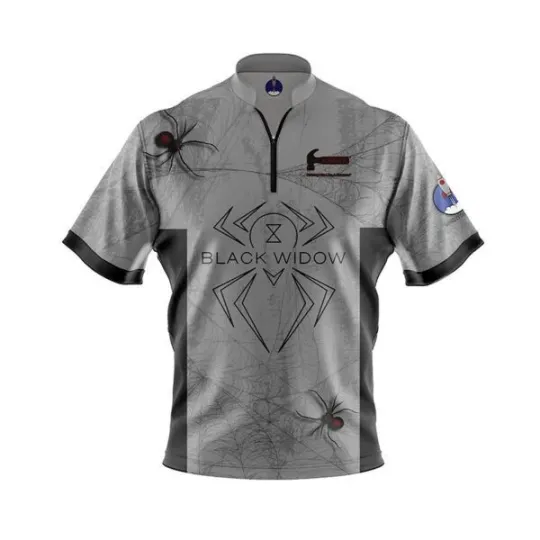 Custom Name Hammer Black Widow Grunge Bowling Jersey