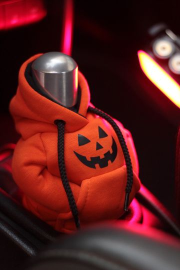 Halloween Pumpkin Gear Shift Cover | Mini Hoodie for Gear Stick | Novelty Car Gift