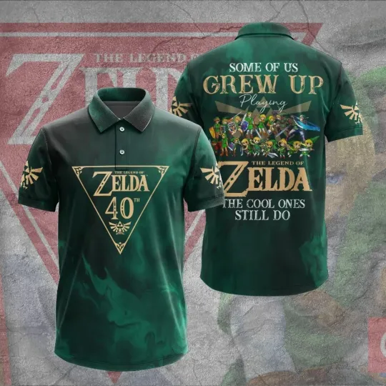 The Legend of Zelda 40th Anniversary Apparel POLO AOP