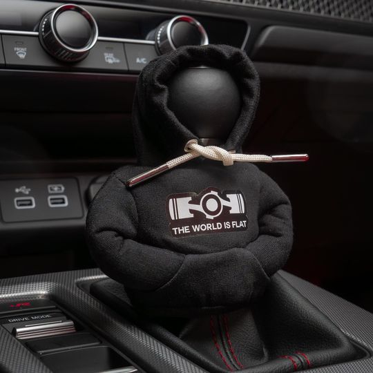 Mini Shift Knob Hoodie - The World is Flat, Gear Shift Hoodie