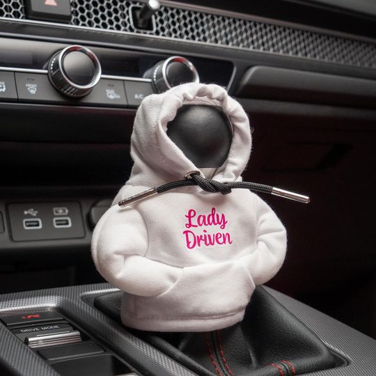 Mini Shift Knob Hoodie - Lady Driven, Gear Shift Hoodie