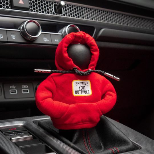 Mini Shift Knob Hoodie - Show Me Your Butthole, Gear Shift Hoodie