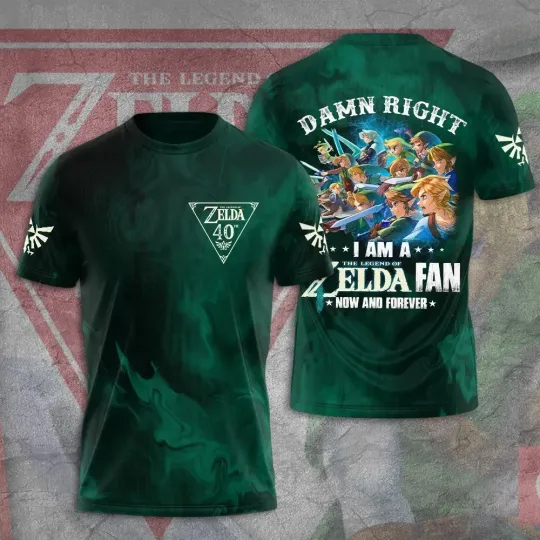 Discover The Legend of Zelda 40th Anniversary 3D Apparel Shirt AOP