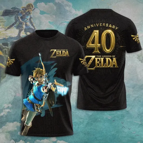 The Legend of Zelda 40th Anniversary 3D Apparel Shirt AOP