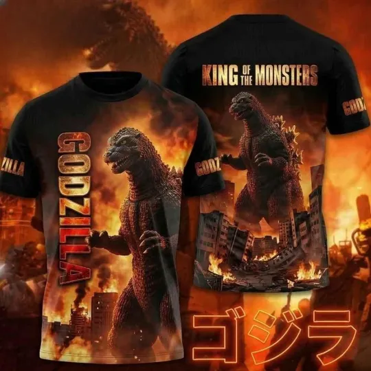 god zilla King Of The Monsters Full Print Shirt