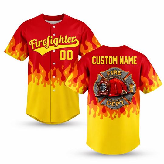 Discover Personalized Savannah Baseball Jersey, Firefighter Jersey, Savannah Baseball Jersey, Fire fighter Bananas Jersey, Savannah Jersey