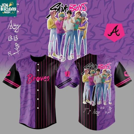 Atlanta Braves KPop Demon Hunters Saja Boys Baseball Jersey