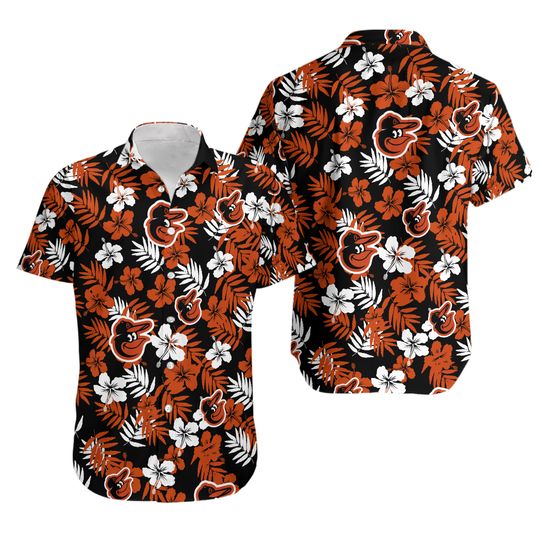 Baltimore Orioles Baseball Team Tropical Hawaiian2