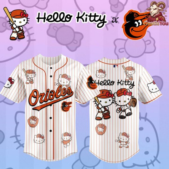 Baltimore Orioles x Hello Kitty Baseball Jersey