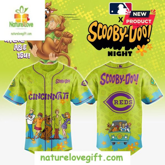 Cincinnati Reds Team Scooby Doo Baseball Jersey