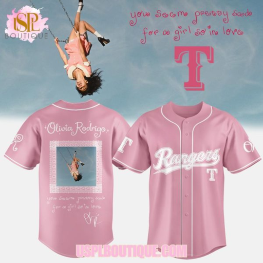 Texas Rangers x Olivia Rodrigo 2026 Pink Jersey