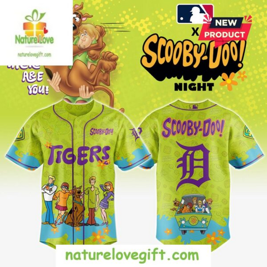 Detroit Tigers Team Scooby Doo Baseball Jersey
