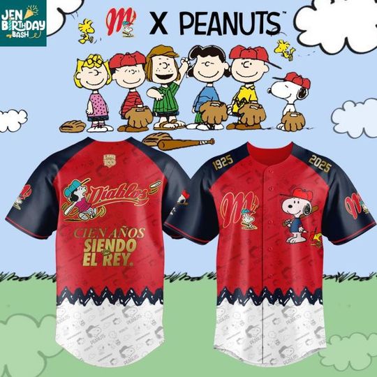 Diablos Rojos del Mexico x Peanuts Night Baseball Jersey
