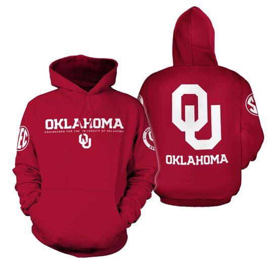 Oklahoma Sooners College Pullover Dri-FIT Inspired Edition Hoodie 3D