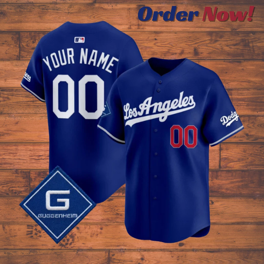 Custom Dodgers Royal 2026 Patch Baseball Jersey