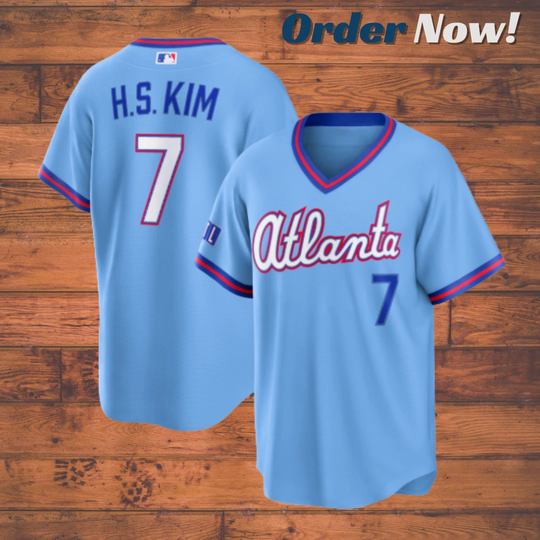 Ha-Seong Kim #7 Braves Powder Blue 2026 City Connect Football Jersey