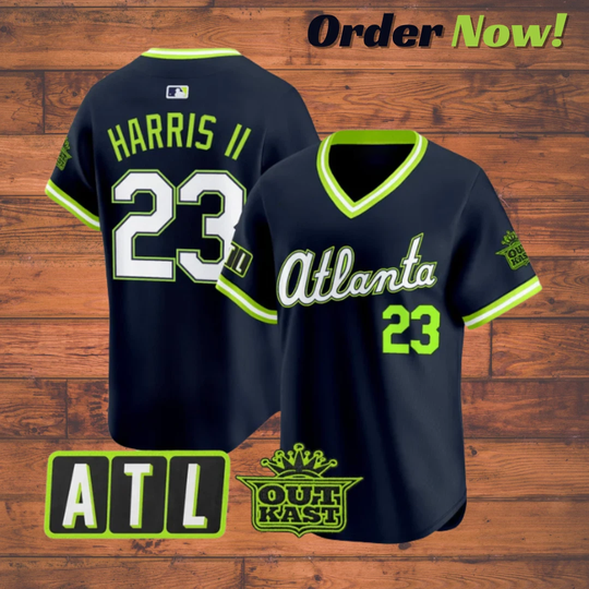 Michael Harris II #23 Braves Atlien 2026 City Connect Football Jersey