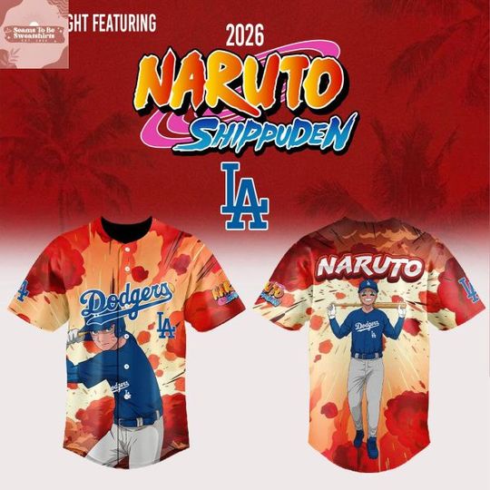 Los Angeles Dodgers x Narutoo Shippuden Anime Night 2026 Baseball Jersey