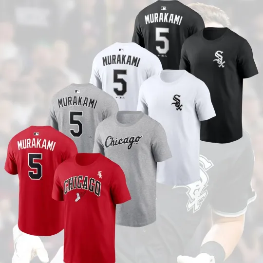 Munetaka Murakami #5 Chicago White Sox Double Sided T-Shirt 2026 Player Name & Number Gift