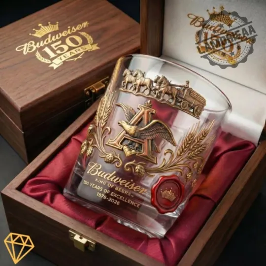 Budweiser 150 Years of Excellence Anniversary Whiskey Glass