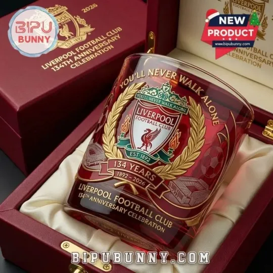 Liverpool FC 134th Anniversary Whiskey Glass