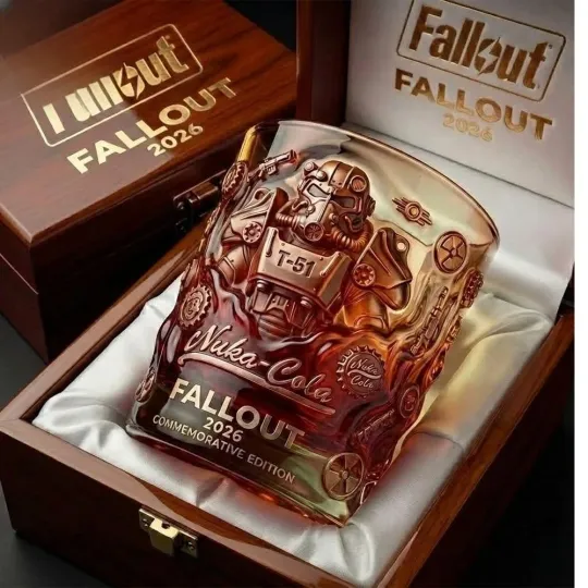 Falllout 2026 Commemorative T51 Power Armor and Nuka Cola Glass