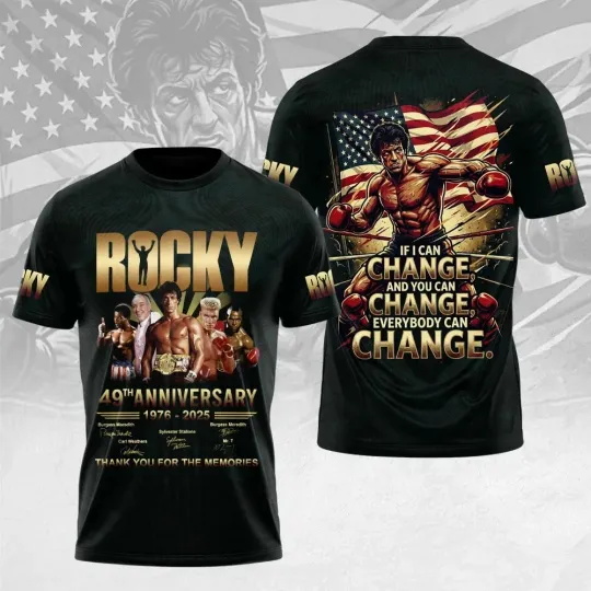 Rocky Balboa 50th Anniversary 3D Apparel Unisex Shirt