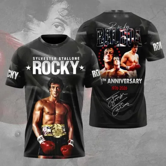 Discover Rocky Balboa 50th Anniversary 3D Apparel Unisex Shirt AOP S-5XL Style34