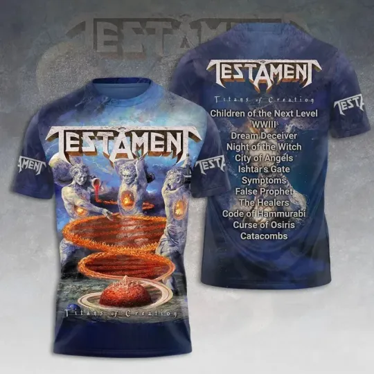 Discover Testament Titans Of Creation 3D All Over Print Tee Shirt