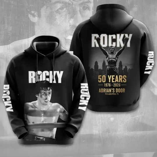 Rocky Balboa 50th Anniversary 3D Apparel Unisex Hoodie
