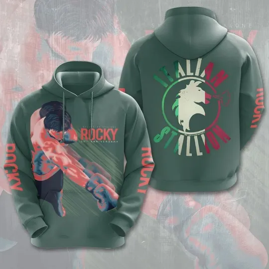 Rocky Balboa 50th Anniversary 3D Apparel Unisex Hoodie