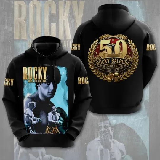 Rocky Balboa 50th Anniversary 3D Apparel Unisex Hoodie