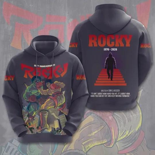 Rocky Balboa 50th Anniversary 3D Apparel Unisex Hoodie