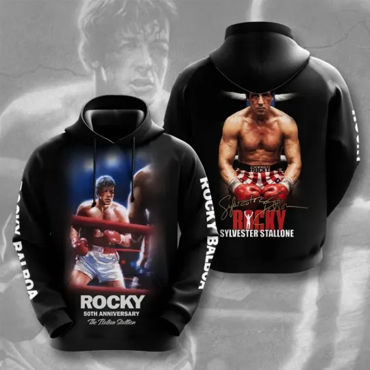Rocky Balboa 50th Anniversary 3D Apparel Unisex hoodie