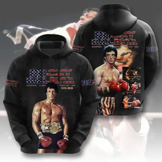 Rocky Balboa 50th Anniversary 3D Apparel Unisex hoodie
