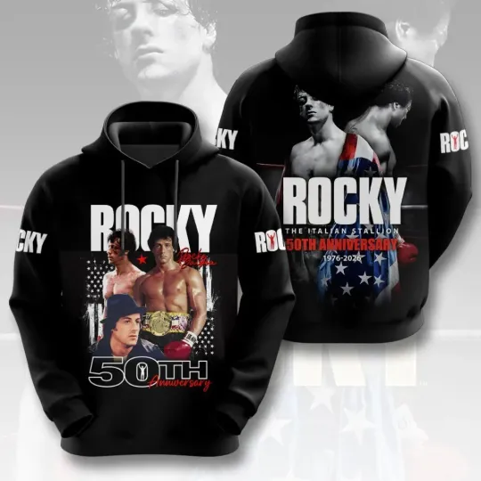 Rocky Balboa 50th Anniversary 3D Apparel Unisex Hoodie