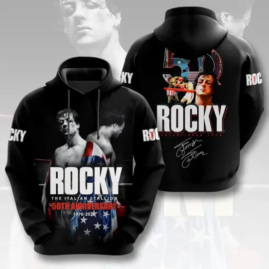 Rocky Balboa 50th Anniversary 3D Apparel Unisex Hoodie