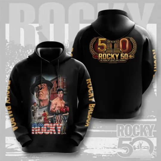 Rocky Balboa 50th Anniversary 3D Apparel Unisex Hoodie