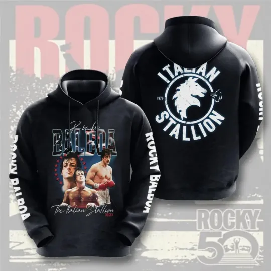 Rocky Balboa 50th Anniversary 3D Apparel Unisex Hoodie