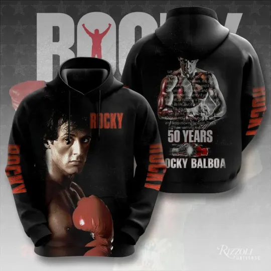 Rocky Balboa 50th Anniversary 3D Apparel Unisex Hoodie