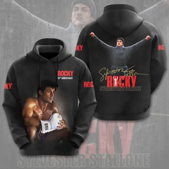 Rocky Balboa 50th Anniversary 3D Apparel Unisex Hoodie