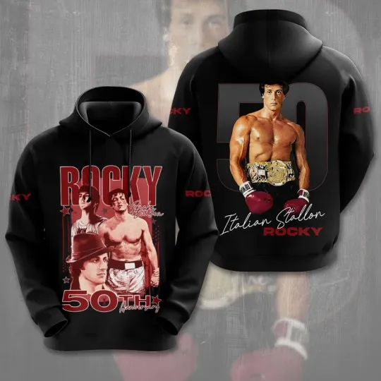 Rocky Balboa 50th Anniversary 3D Apparel Unisex Hoodie