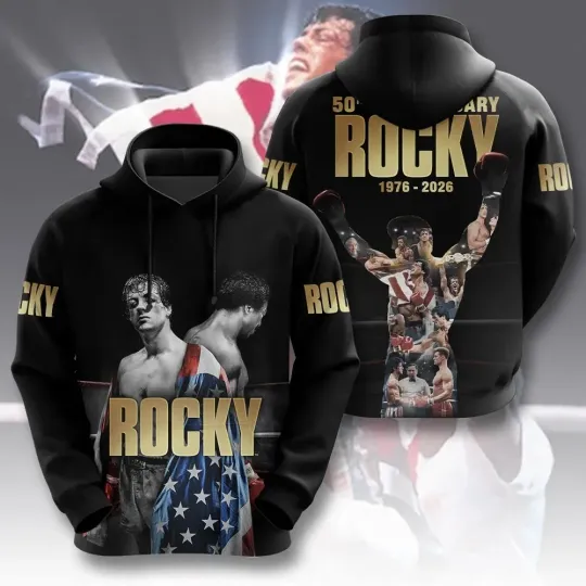 Rocky Balboa 50th Anniversary 3D Apparel Unisex Hoodie