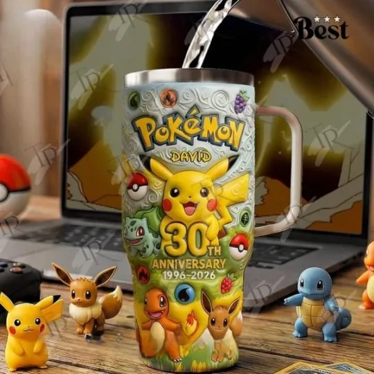 Poket mons 30th Anniversary 1996-2026 New Edition 40oz Tumbler